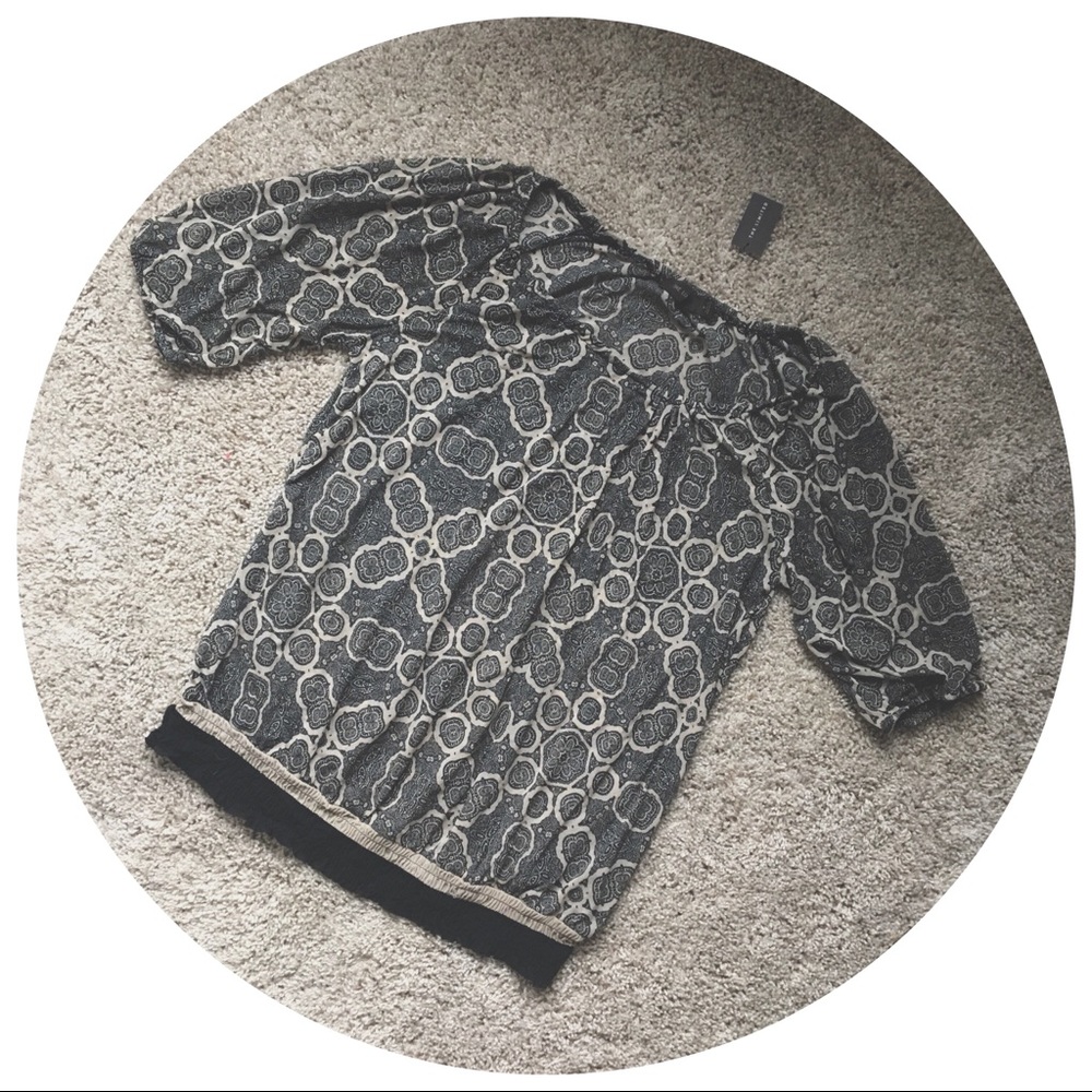 🆕 Sheer black/taupe blouse